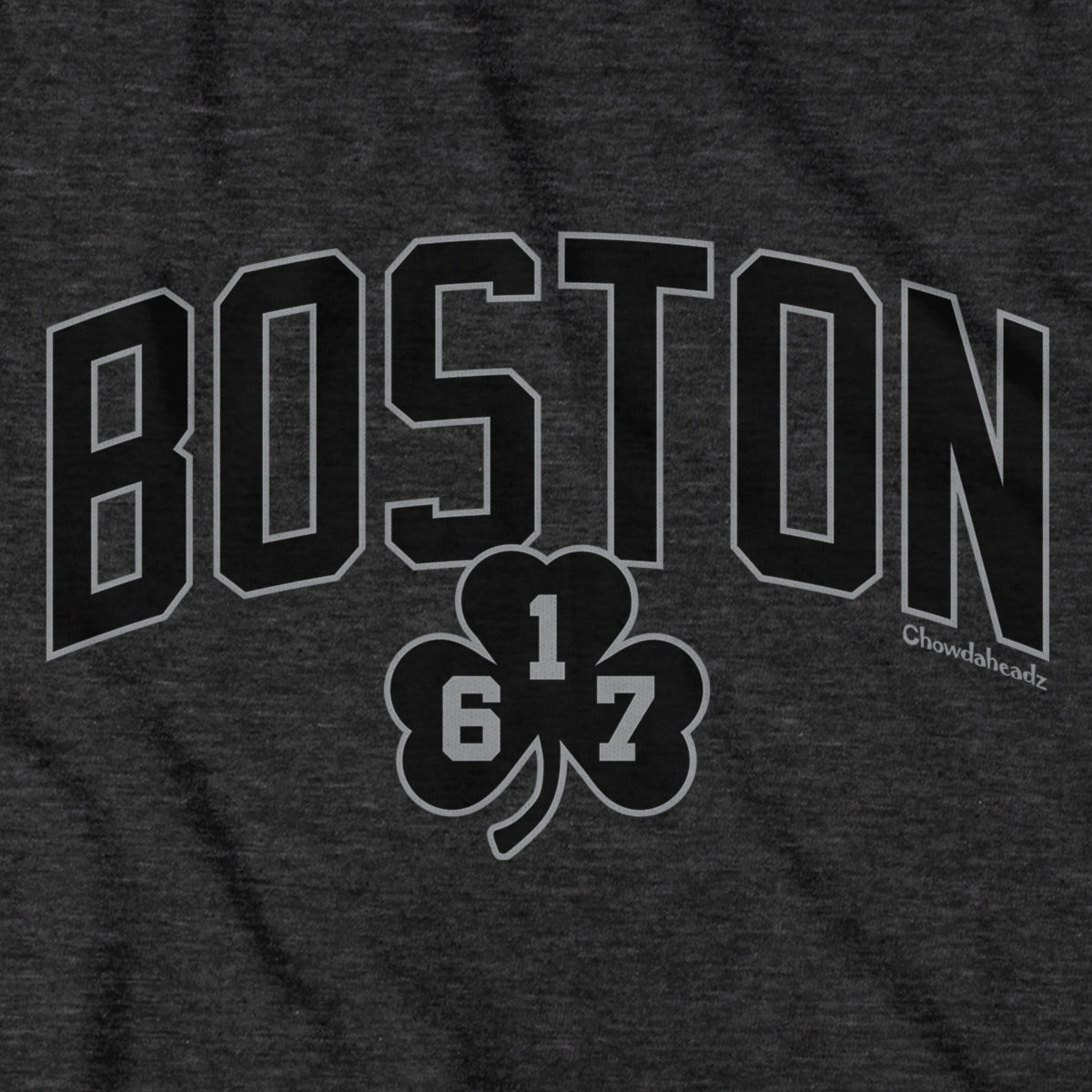 Boston Arch 617 Shamrock Blackout T-Shirt product image 2