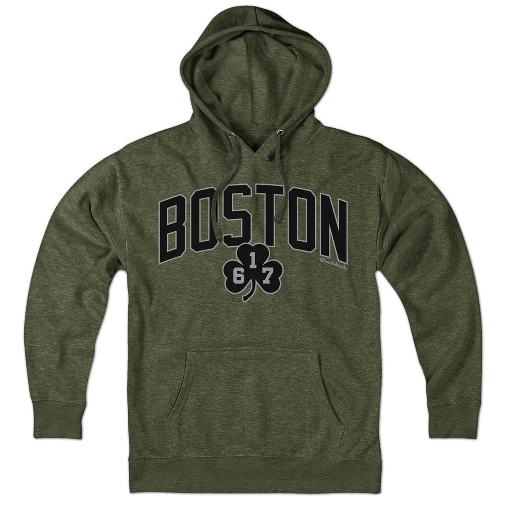 Boston Arch 617 Shamrock Blackout Hoodie product image 5