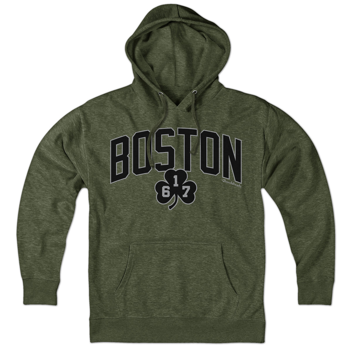 Boston Arch 617 Shamrock Blackout Hoodie product image 5