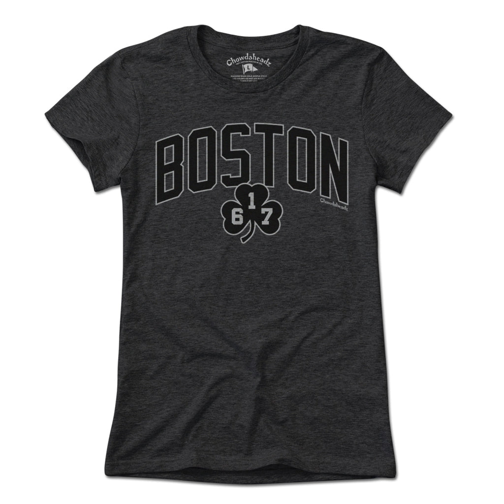 Boston Arch 617 Shamrock Blackout T-Shirt product image 3