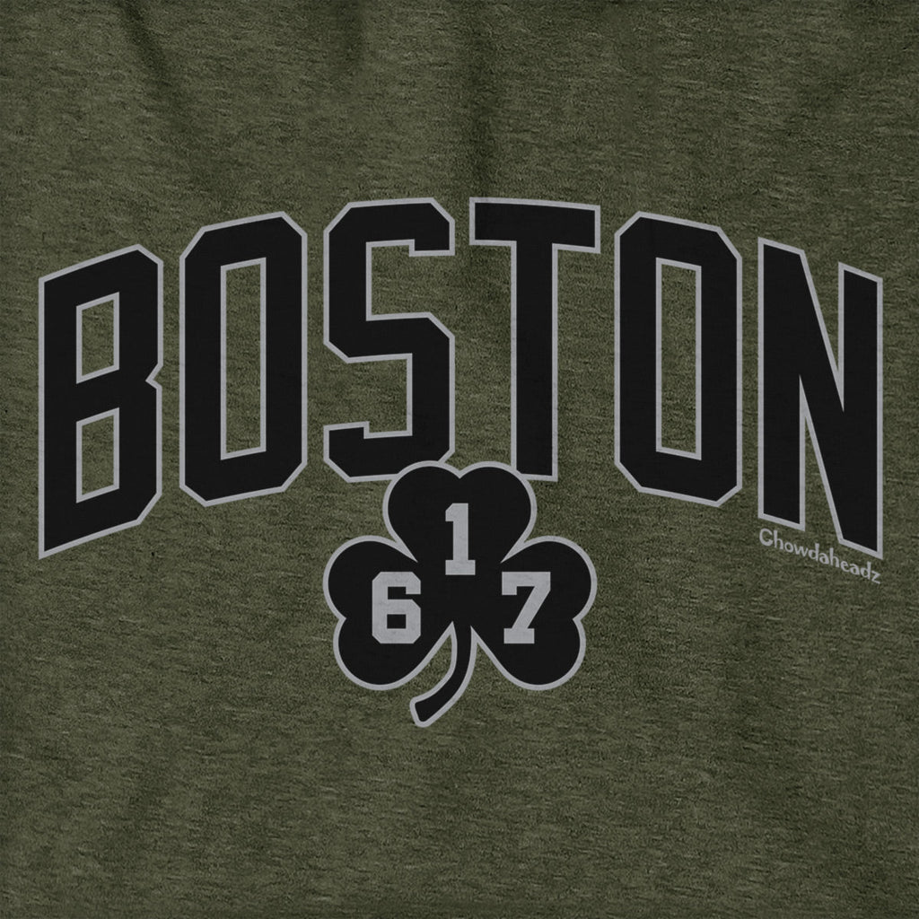 Boston Arch 617 Shamrock Blackout Hoodie product image 6