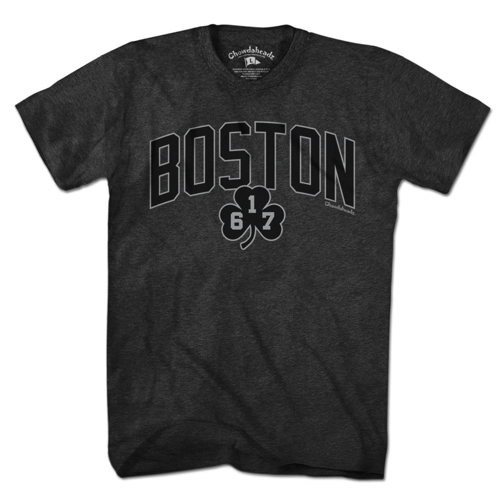 Boston Arch 617 Shamrock Blackout T-Shirt product image 1