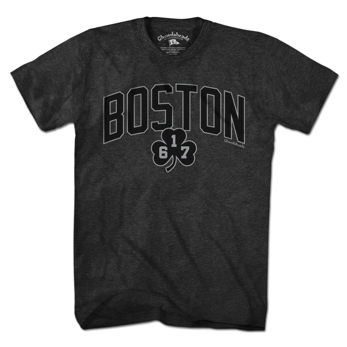 Boston Arch 617 Shamrock Blackout T-Shirt product image 1