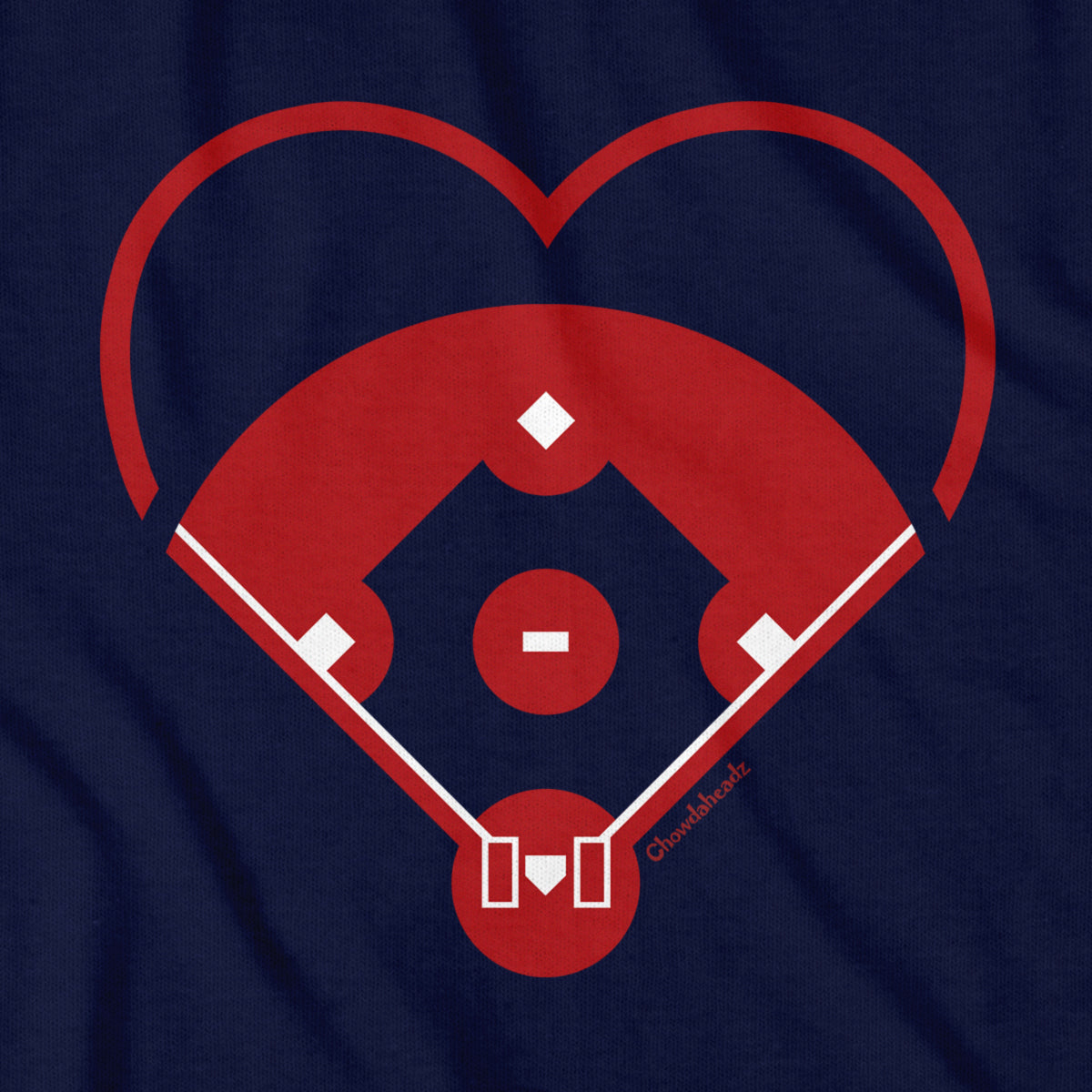 Baseball Diamond Heart T-Shirt product image 2