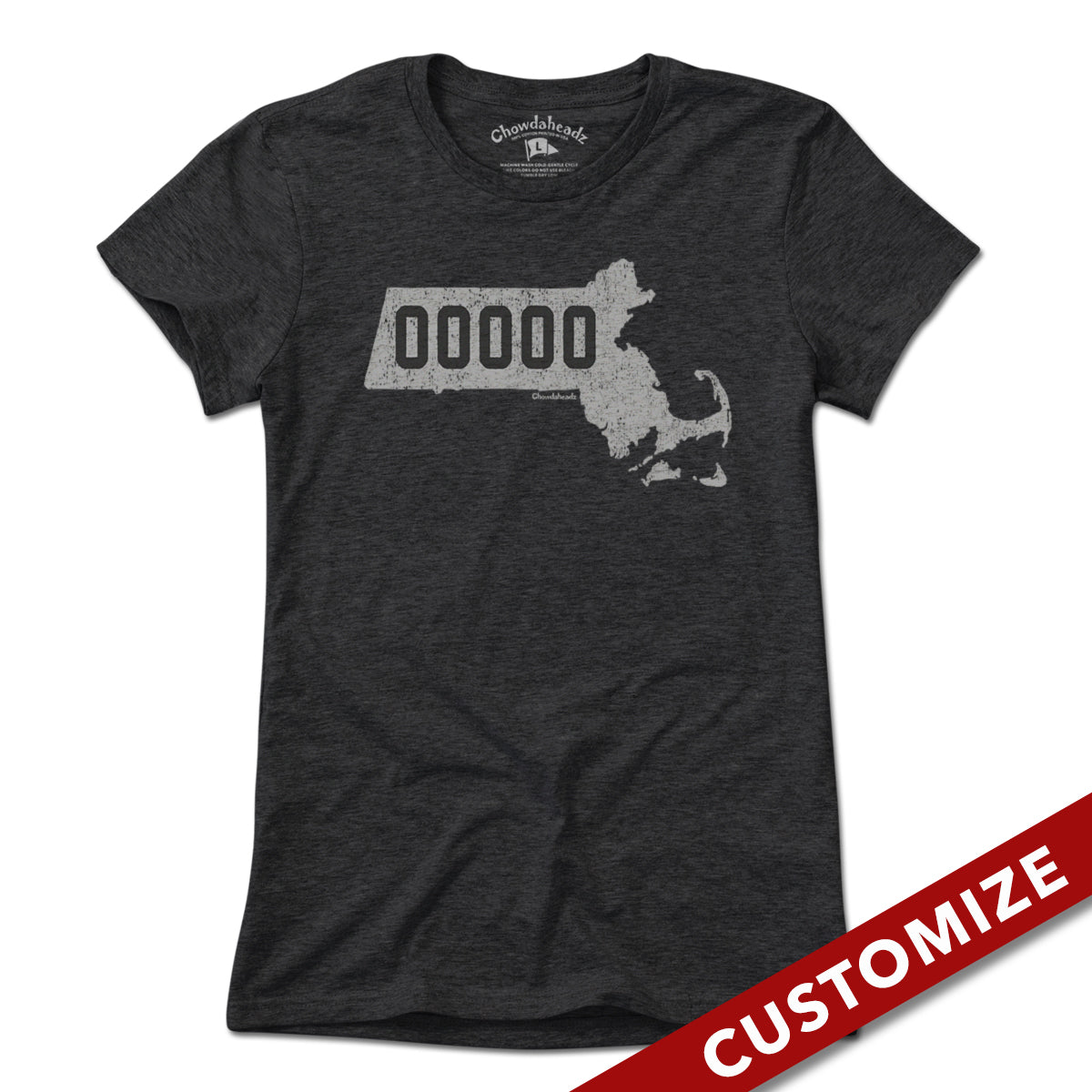 Custom Massachusetts Zip Code T-Shirt product image 4