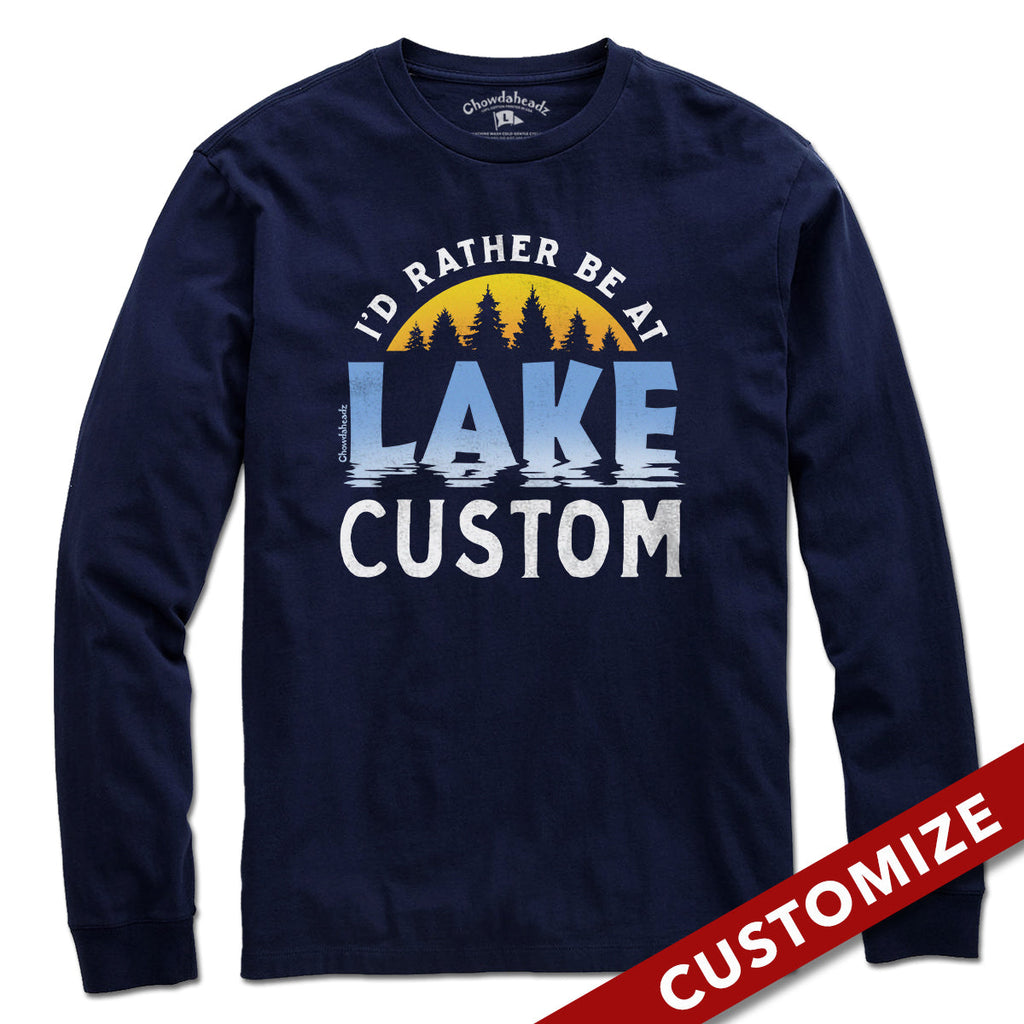 I'd Rather Be At Lake Custom T-Shirt product image 3