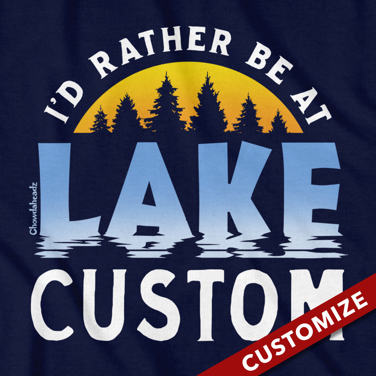 I'd Rather Be At Lake Custom T-Shirt product image 2