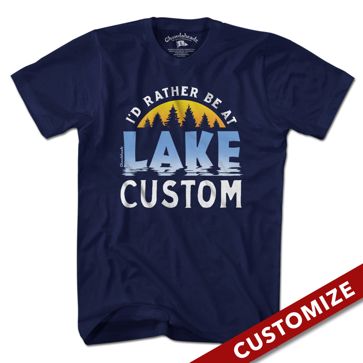 I'd Rather Be At Lake Custom T-Shirt product image 1