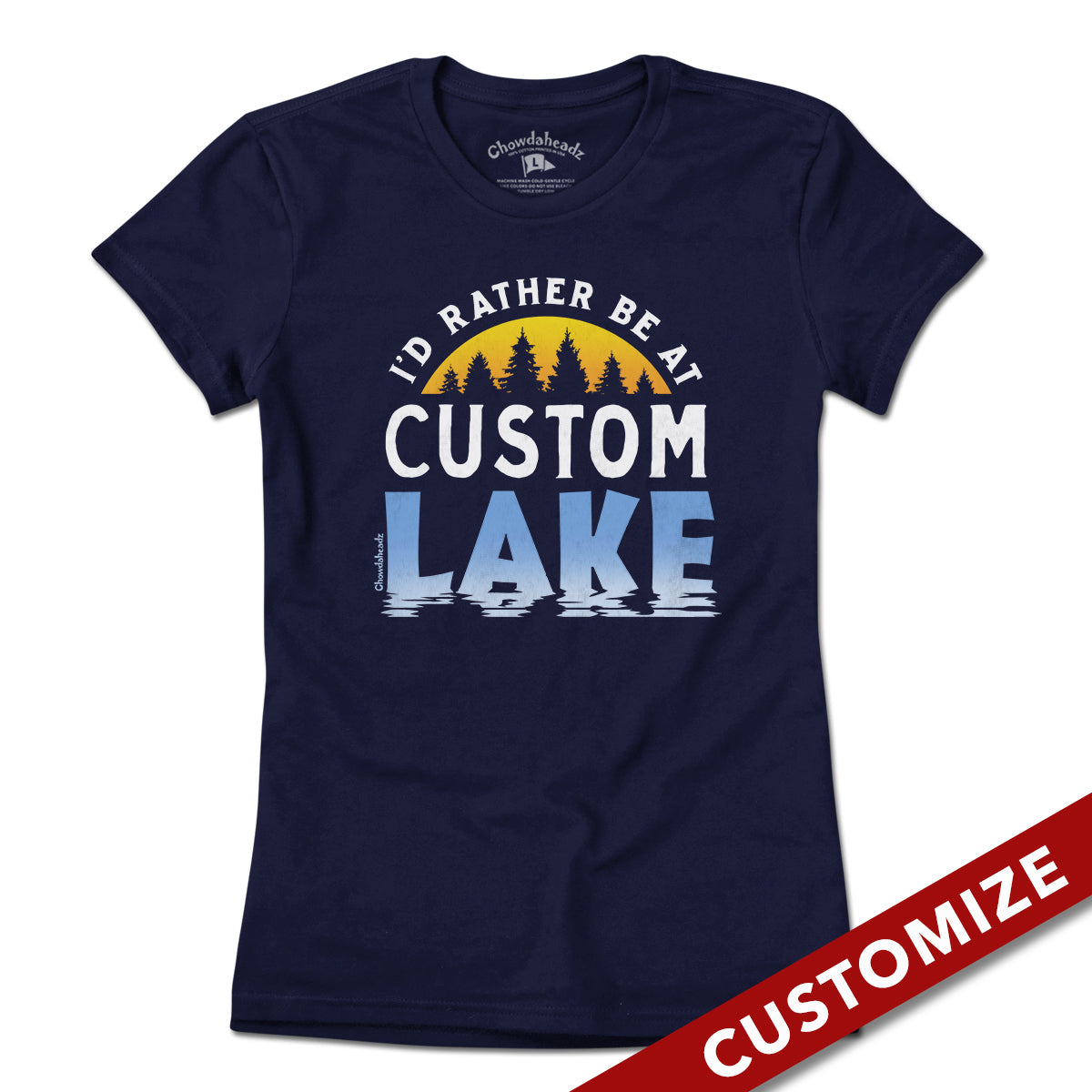 I'd Rather Be At Lake Custom T-Shirt product image 8