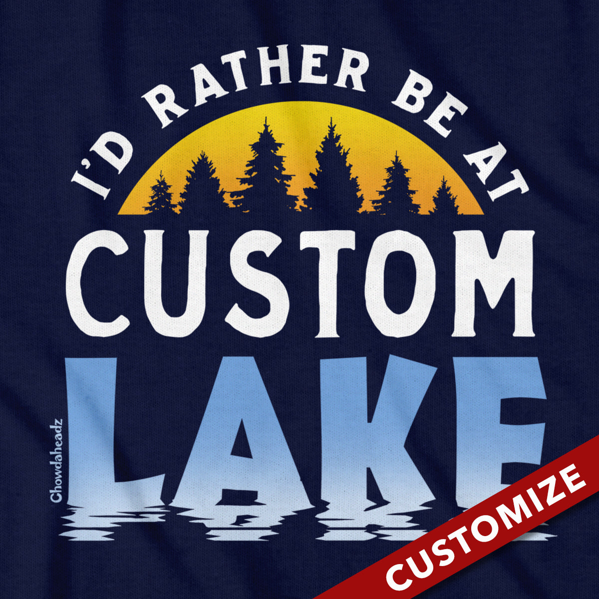 I'd Rather Be At Lake Custom T-Shirt product image 6