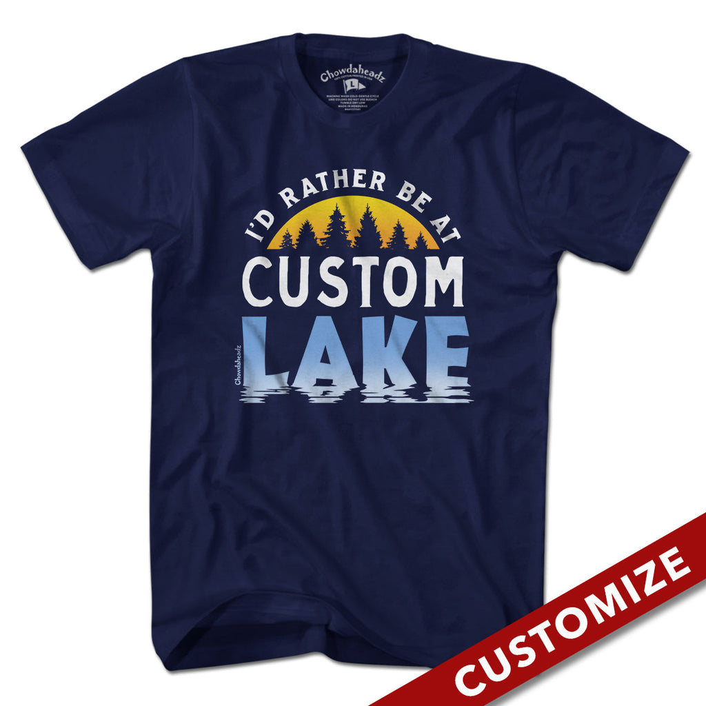 I'd Rather Be At Lake Custom T-Shirt product image 5