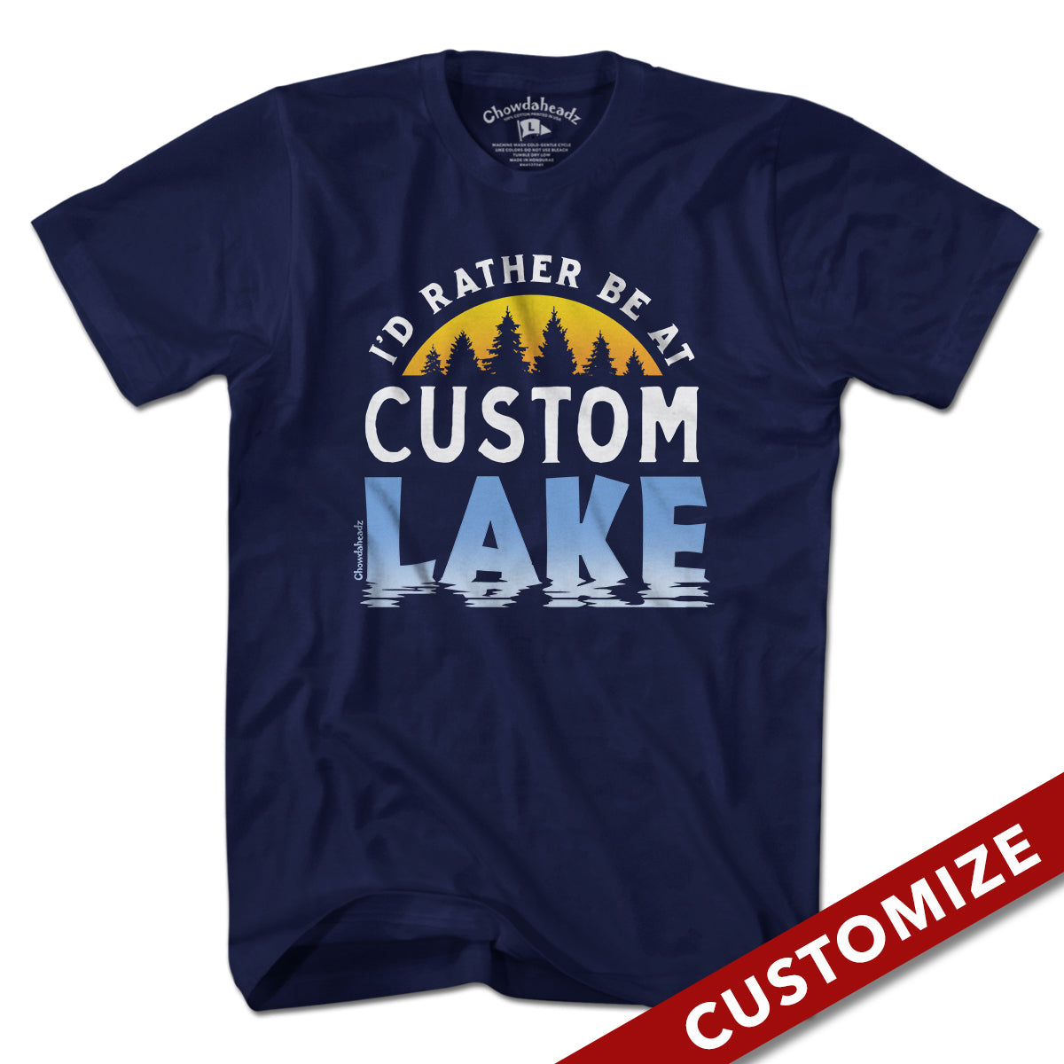 I'd Rather Be At Lake Custom T-Shirt product image 5