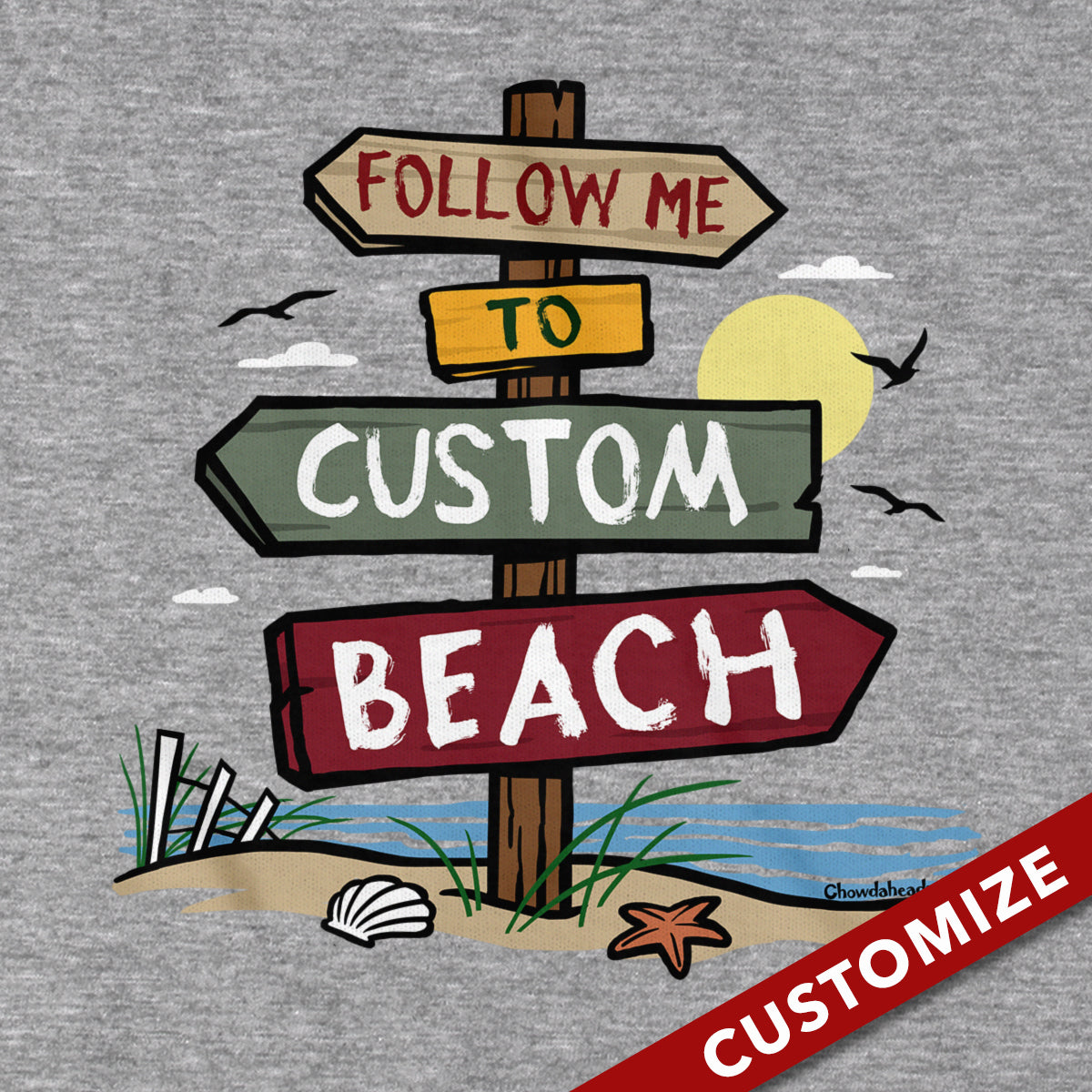 Follow Me To Custom Beach T-Shirt product image 2