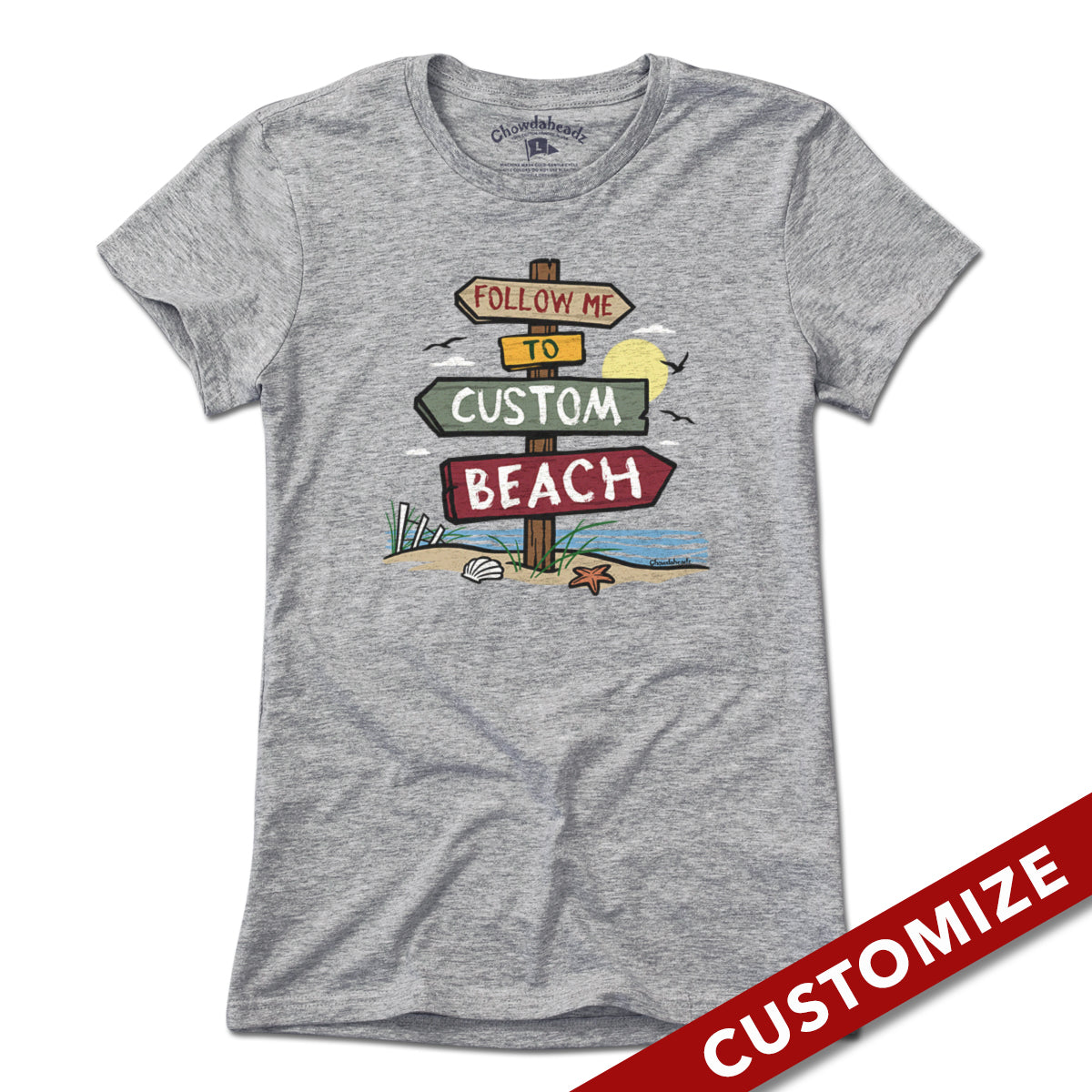 Follow Me To Custom Beach T-Shirt product image 4