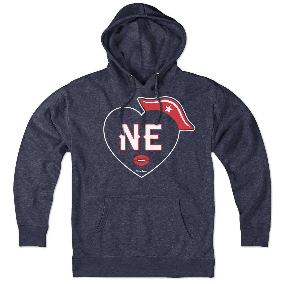 New England Football Heart Hoodie product image 1