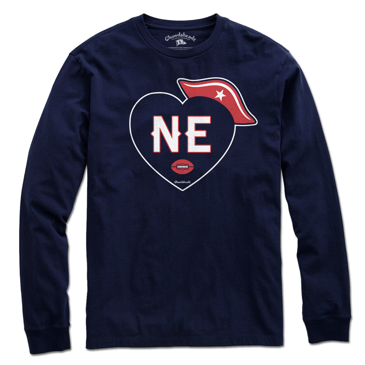 New England Football Heart T-Shirt product image 7
