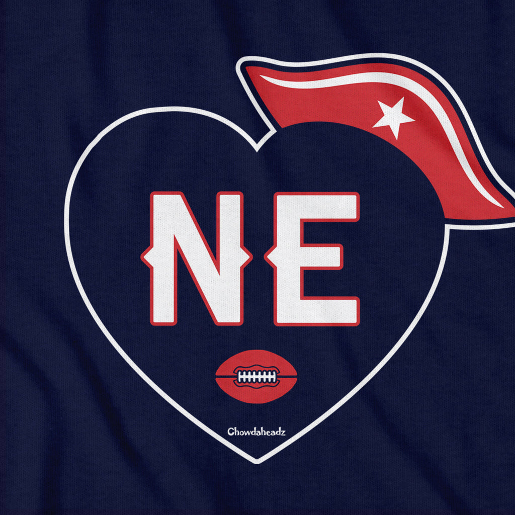 New England Football Heart T-Shirt product image 2