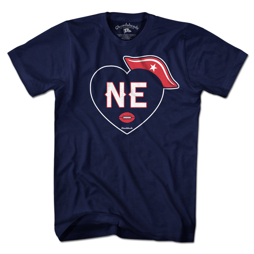 New England Football Heart T-Shirt product image 5