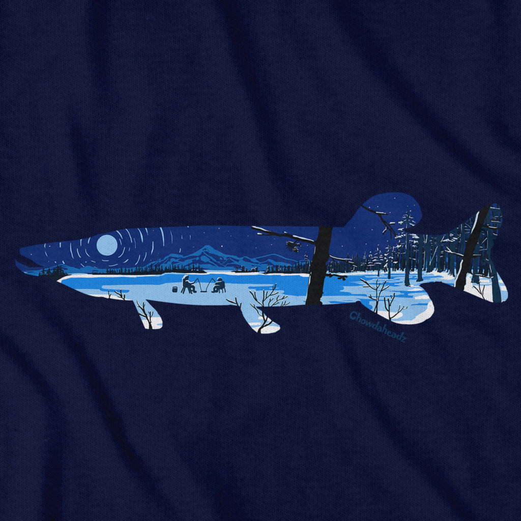 Pike Ice Fishing T-Shirt product image 2