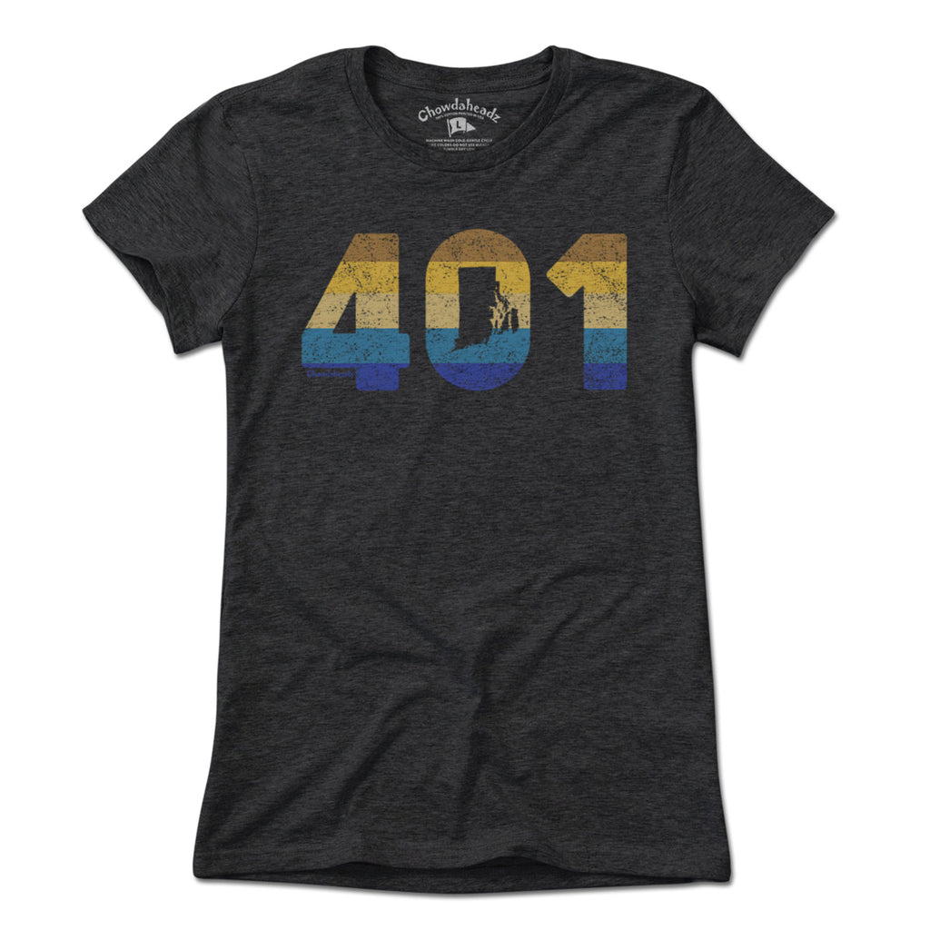 Rhode Island Retro Area Code T-Shirt product image 4