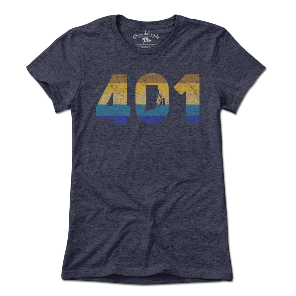 Rhode Island Retro Area Code T-Shirt product image 11