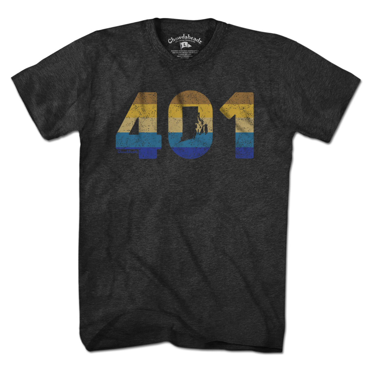 Rhode Island Retro Area Code T-Shirt product image 1
