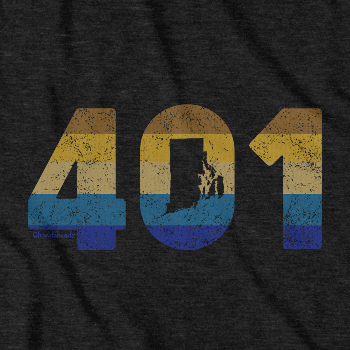 Rhode Island Retro Area Code T-Shirt product image 2