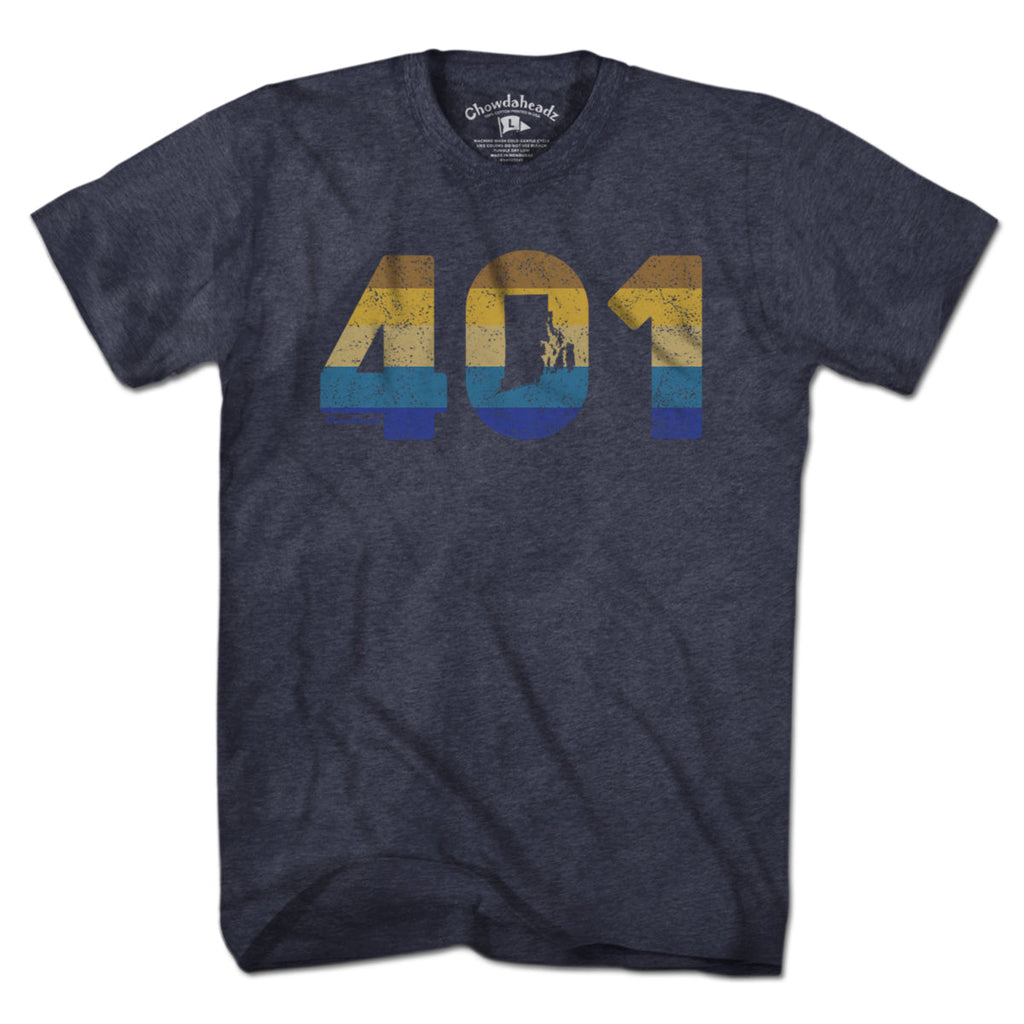 Rhode Island Retro Area Code T-Shirt product image 9
