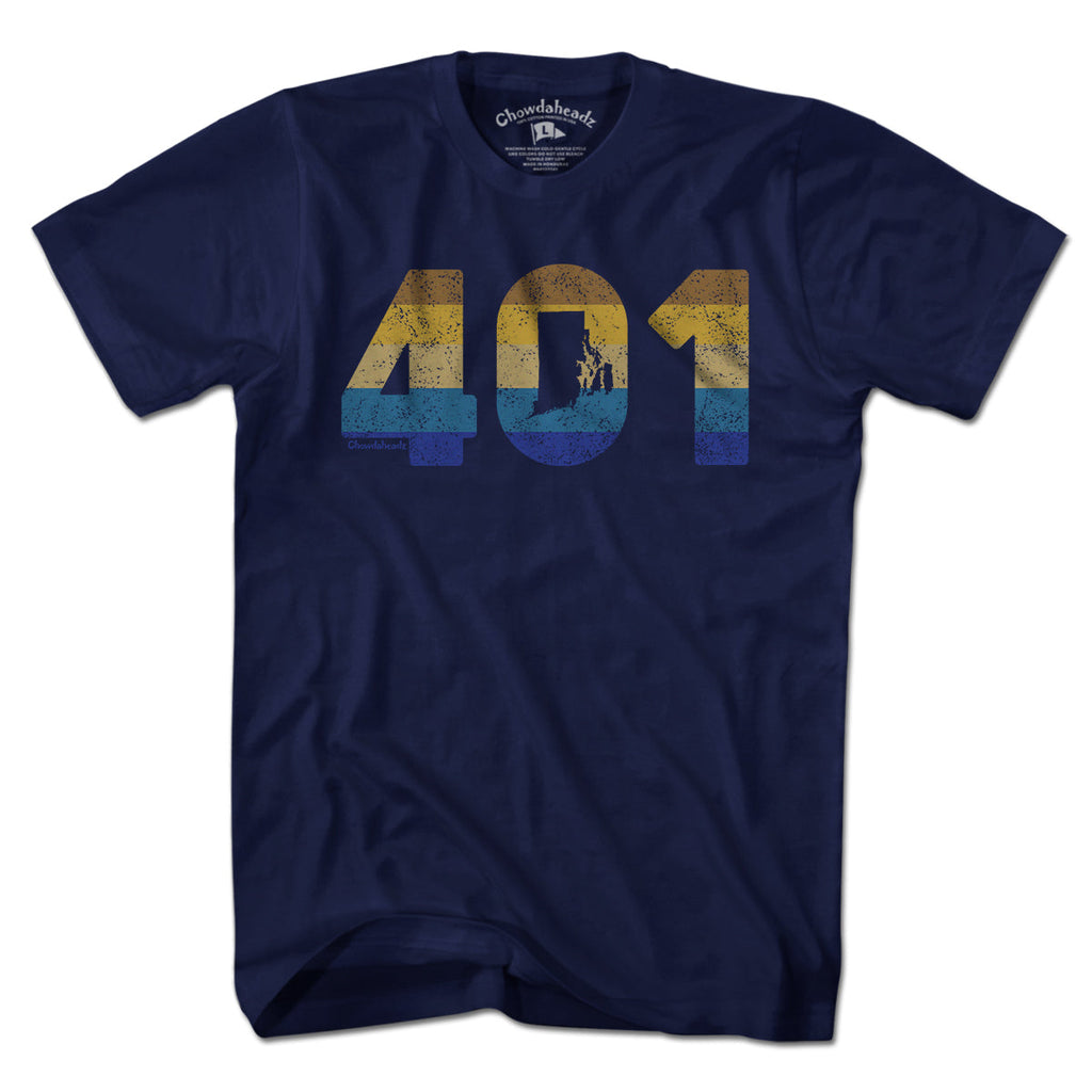 Rhode Island Retro Area Code T-Shirt product image 5