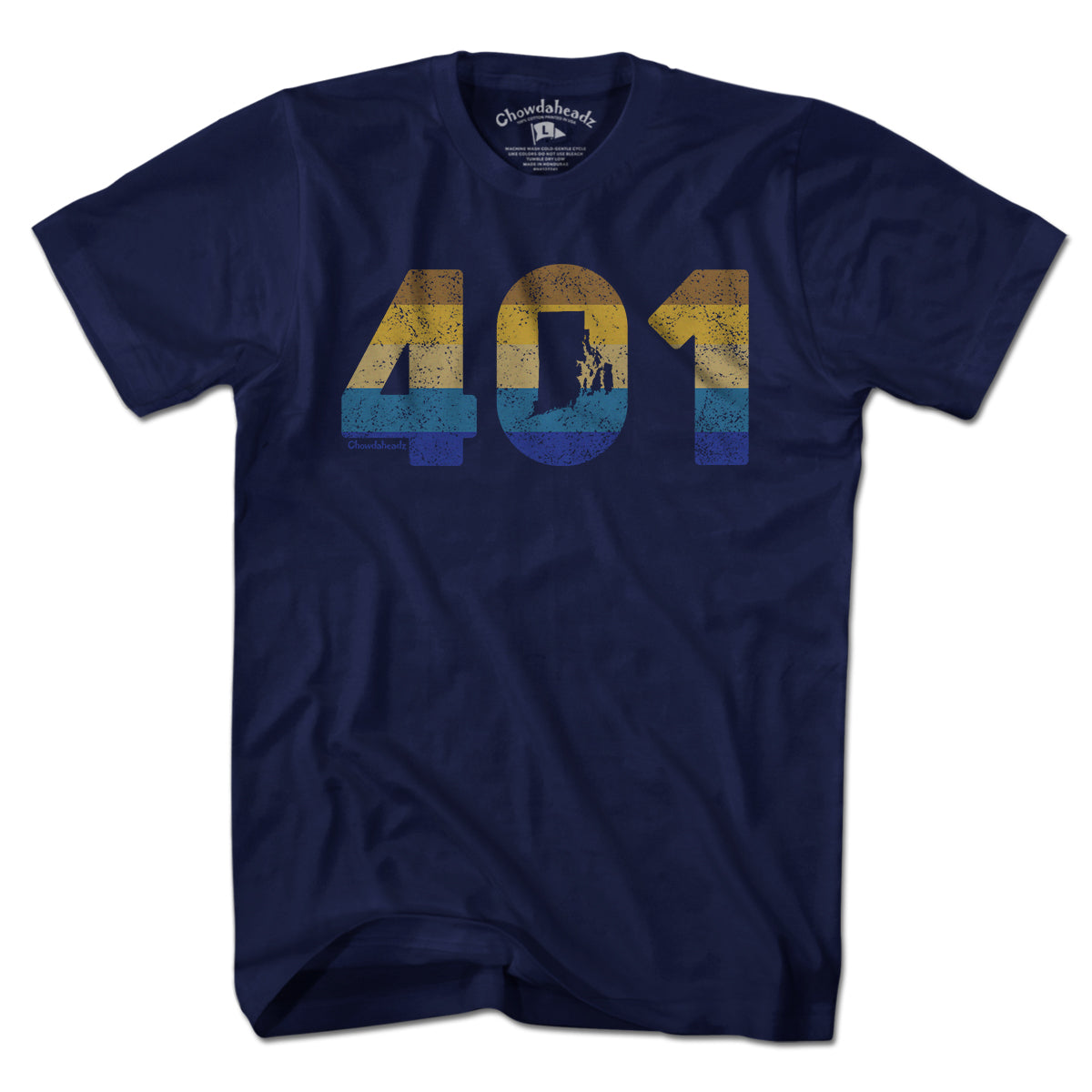 Rhode Island Retro Area Code T-Shirt product image 5
