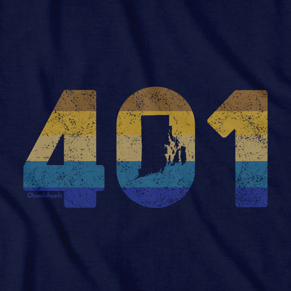 Rhode Island Retro Area Code T-Shirt product image 6