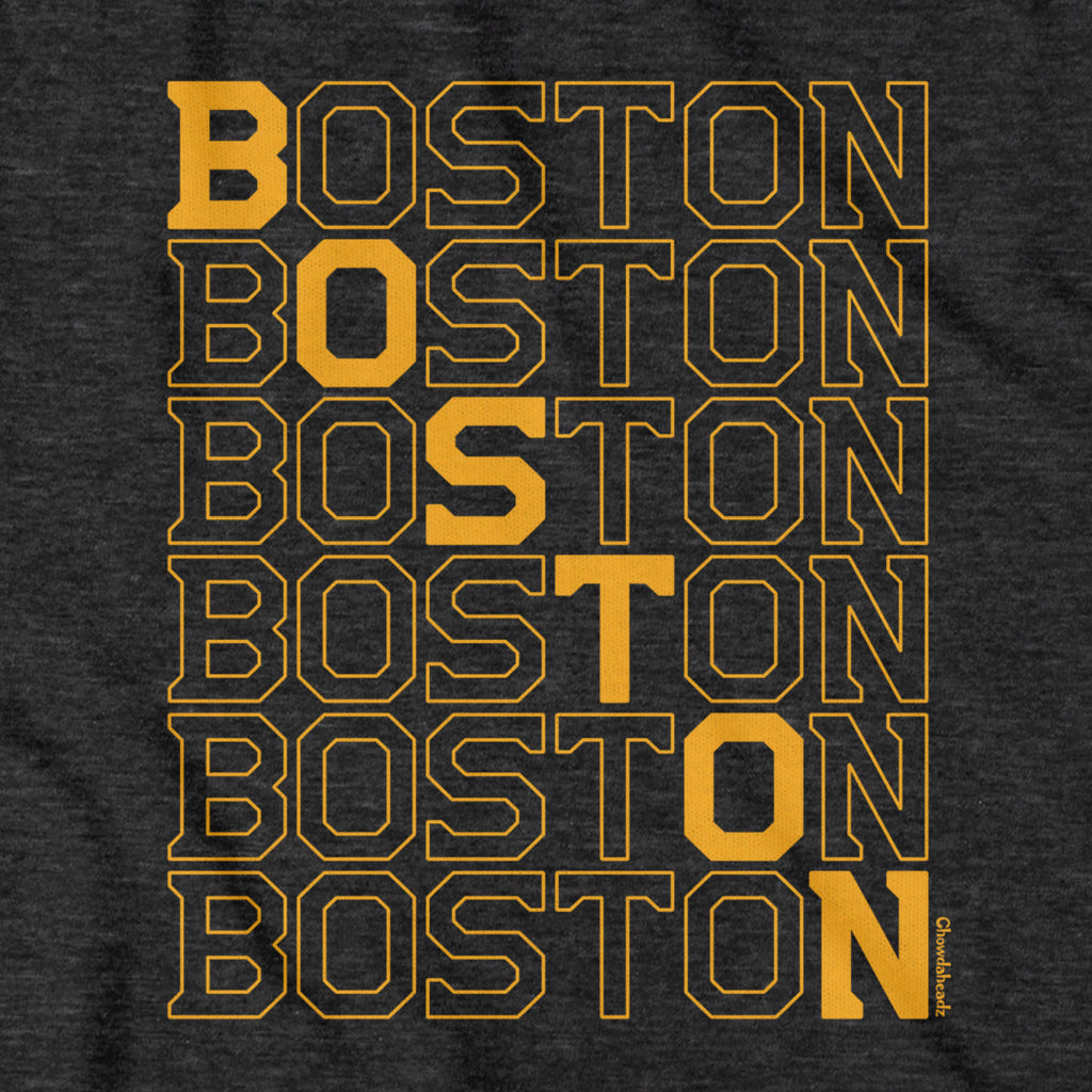 Black & Gold Boston Stacked T-Shirt product image 2