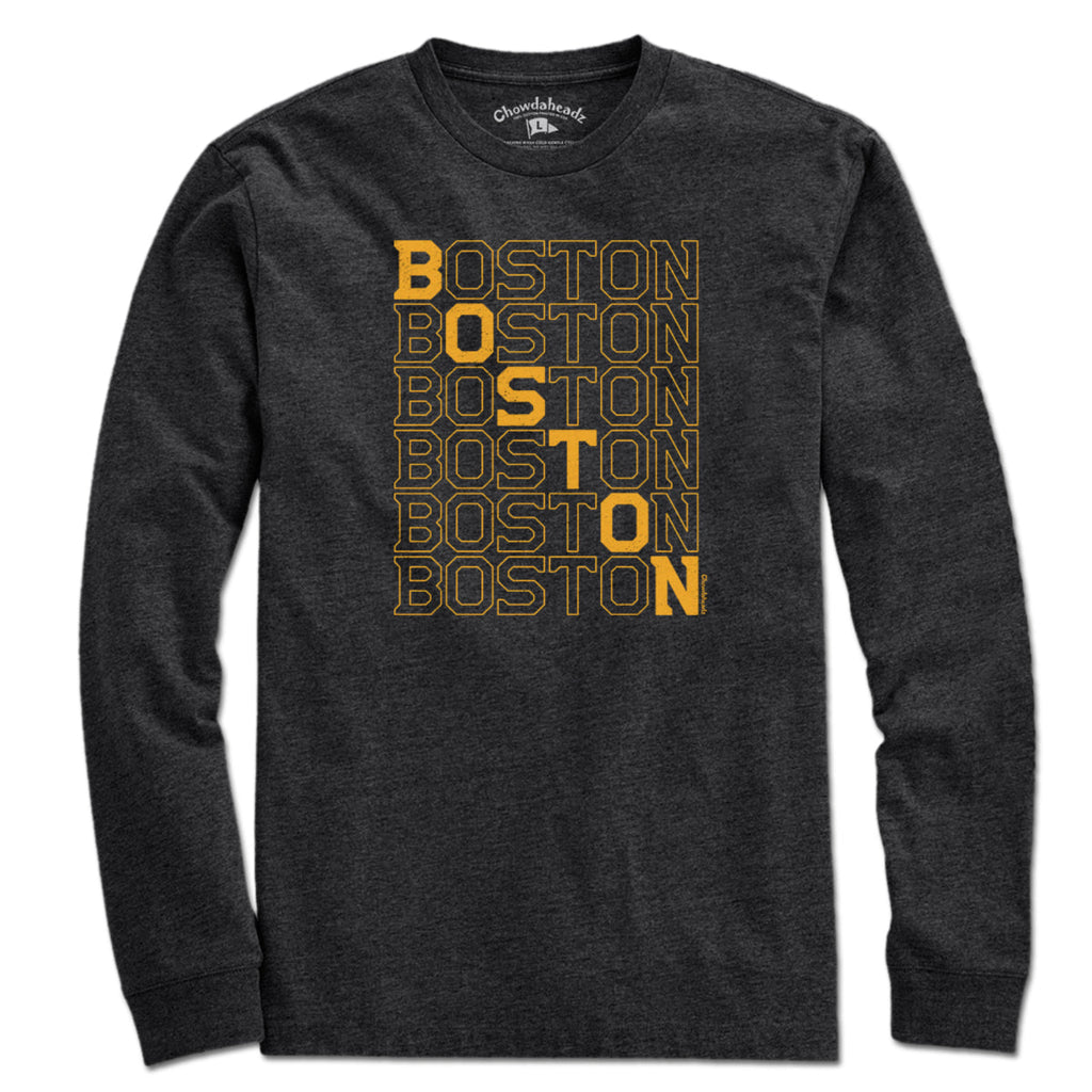 Black & Gold Boston Stacked T-Shirt product image 3