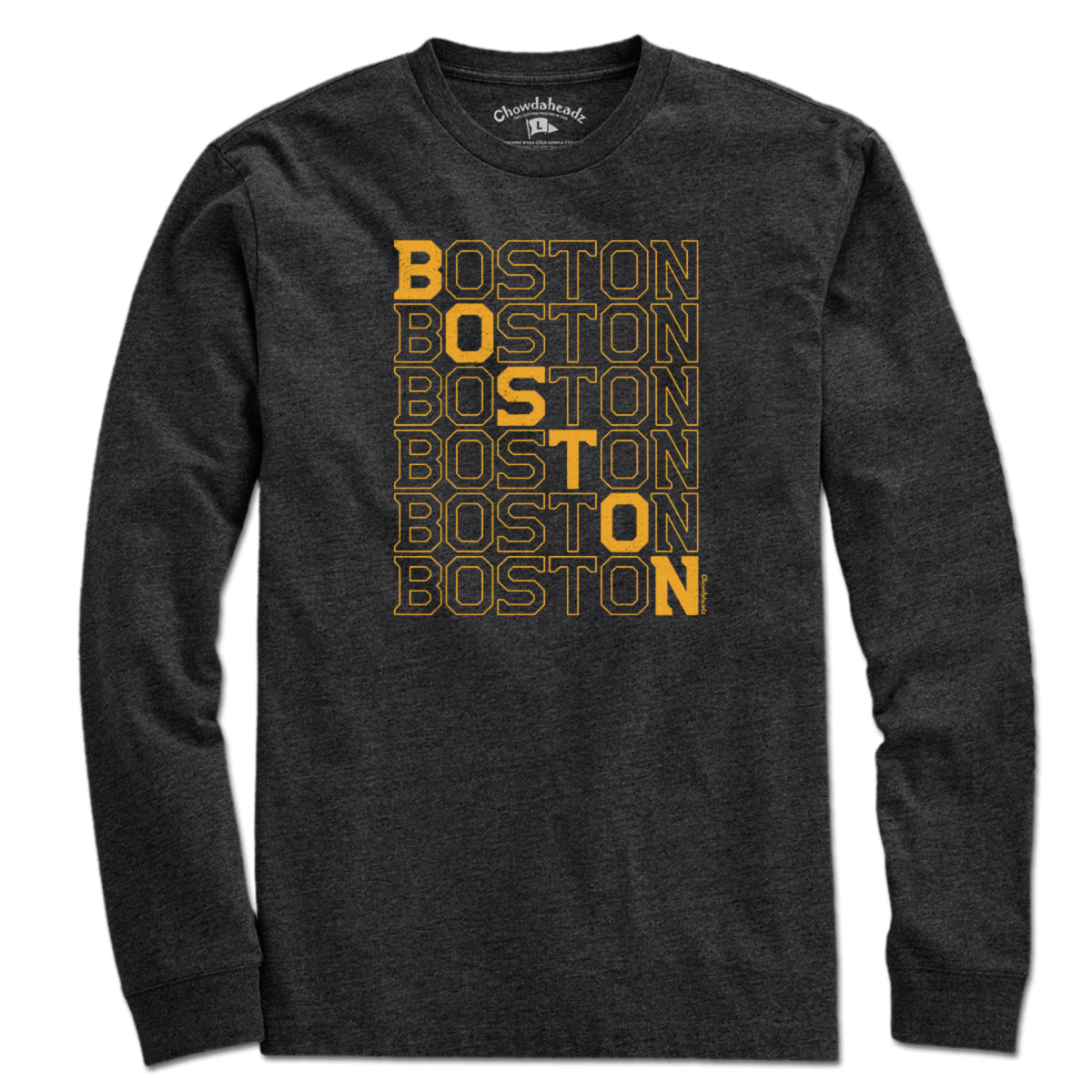Black & Gold Boston Stacked T-Shirt product image 3