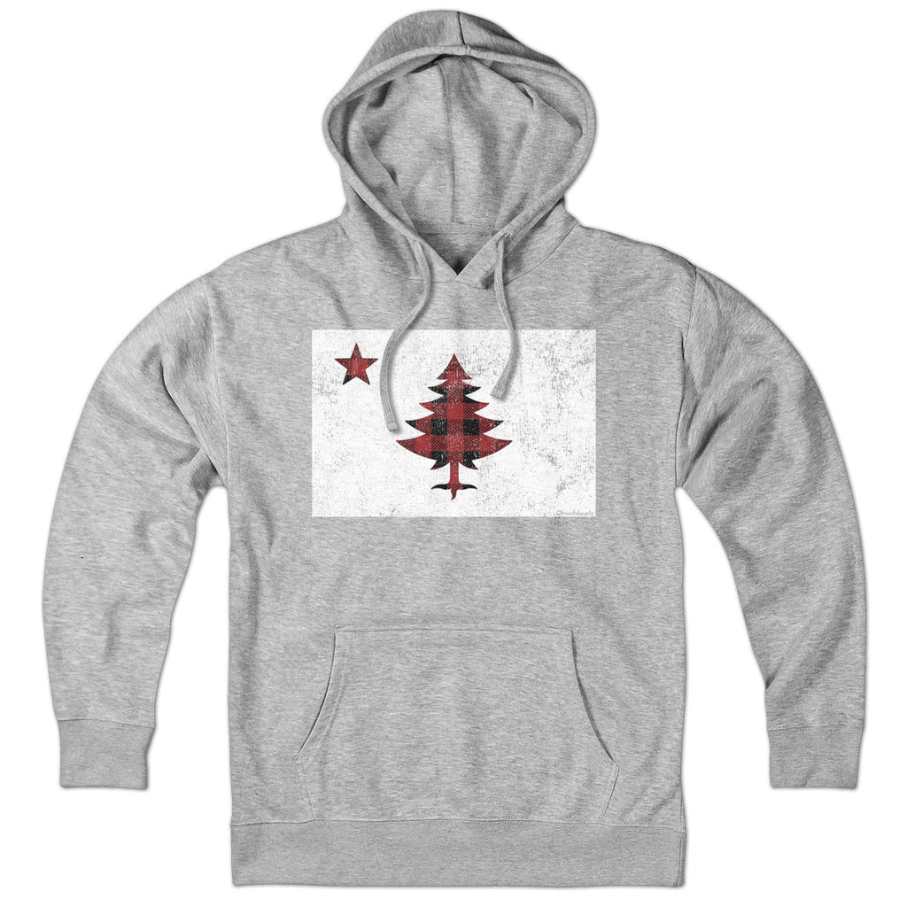 Buffalo Plaid Maine Flag Hoodie product image 1