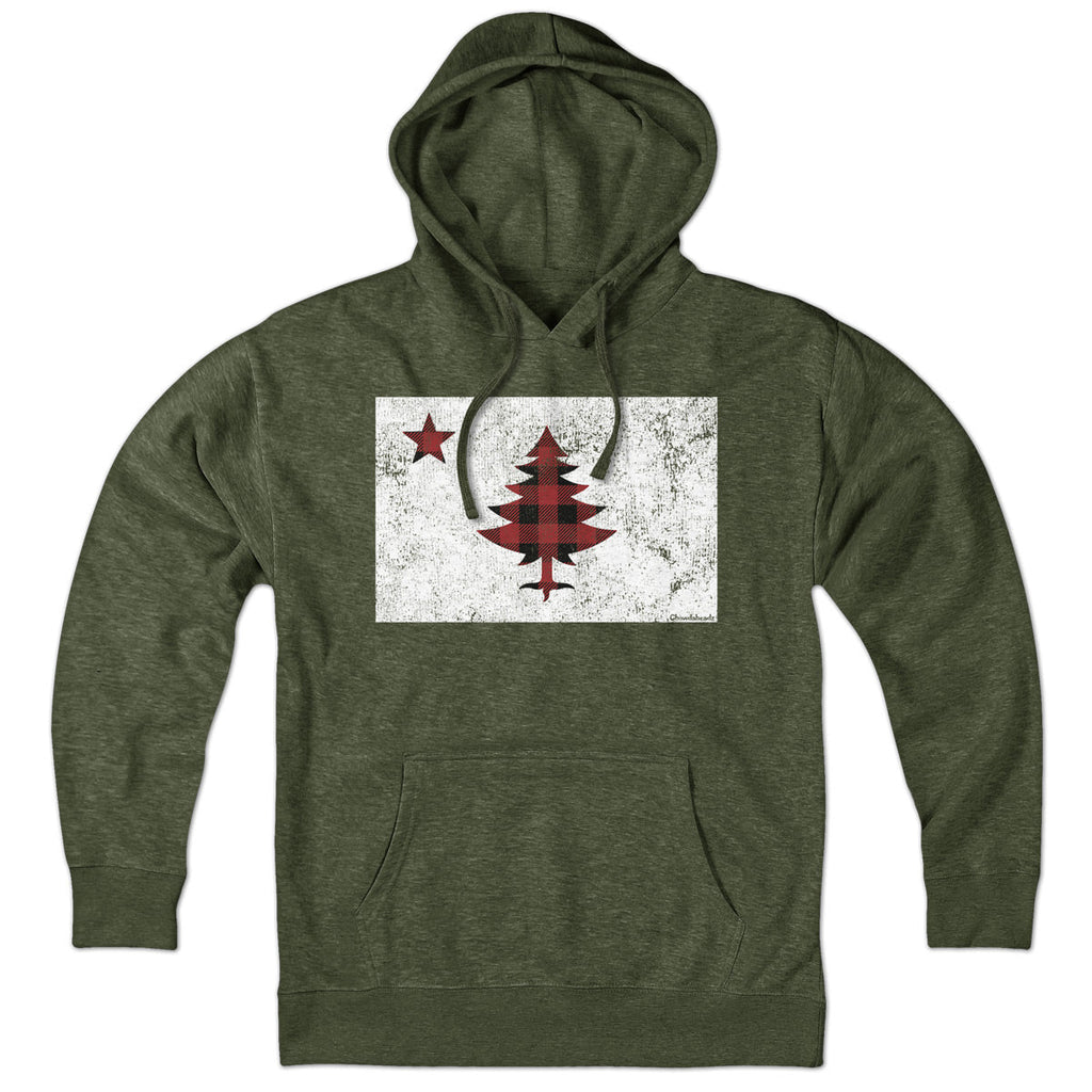 Buffalo Plaid Maine Flag Hoodie product image 3