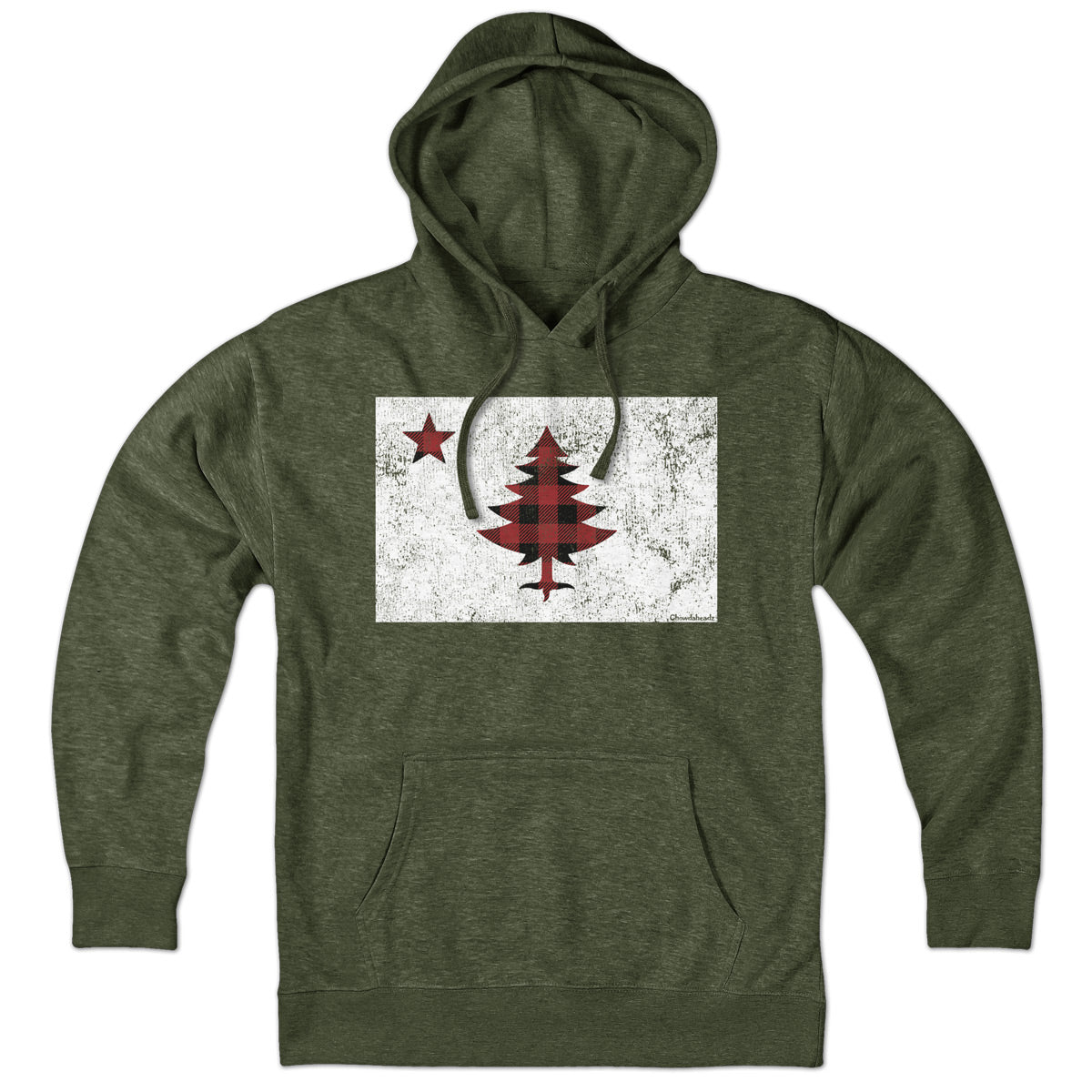 Buffalo Plaid Maine Flag Hoodie product image 3