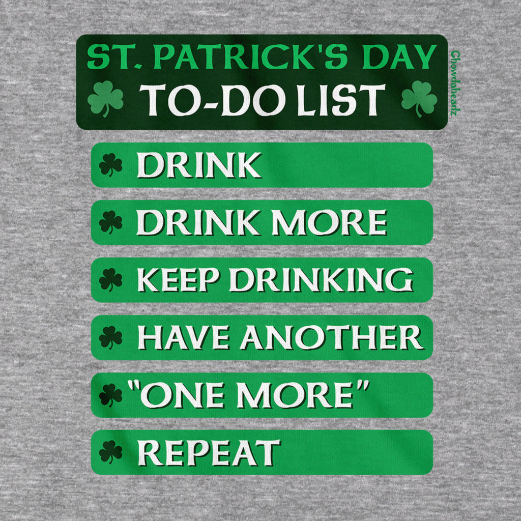 St. Patrick's Day To-Do List T-Shirt product image 2