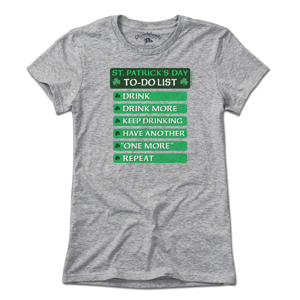 St. Patrick's Day To-Do List T-Shirt product image 4