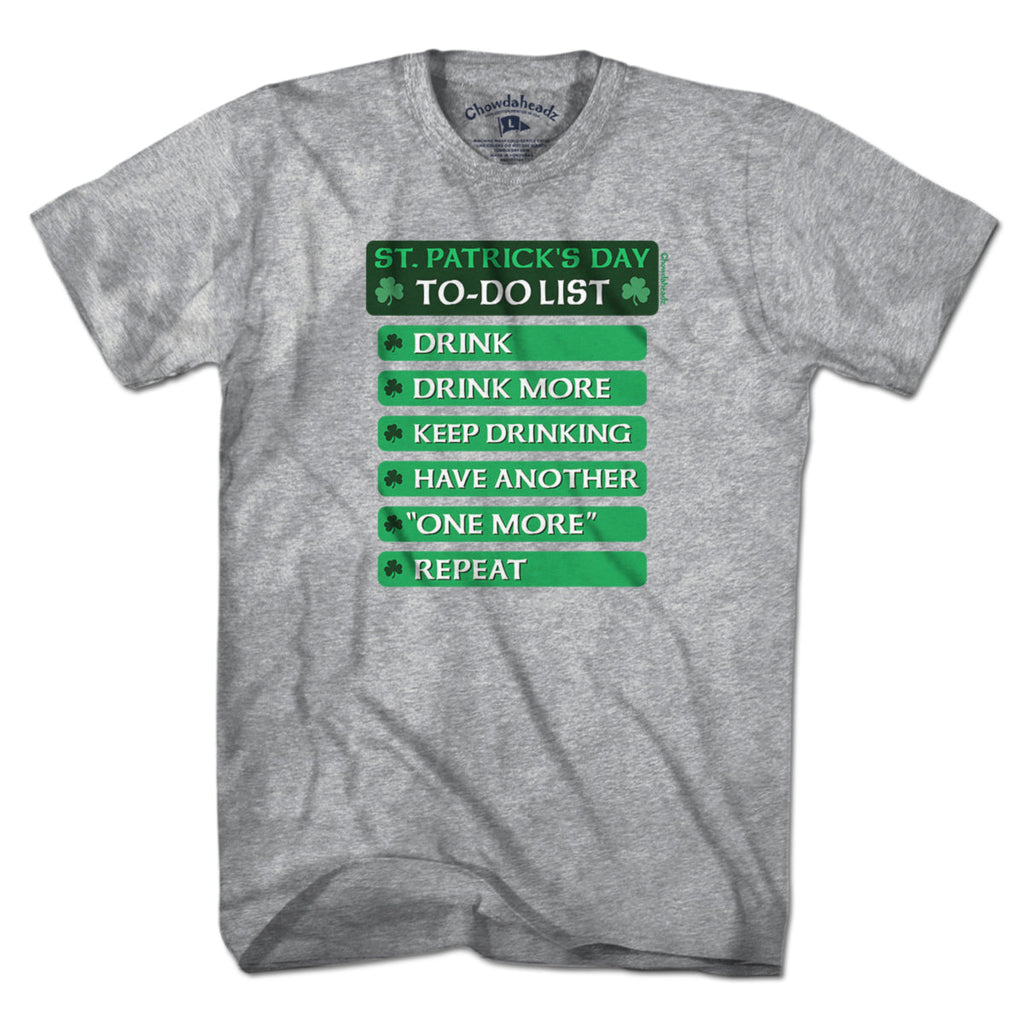 St. Patrick's Day To-Do List T-Shirt product image 1