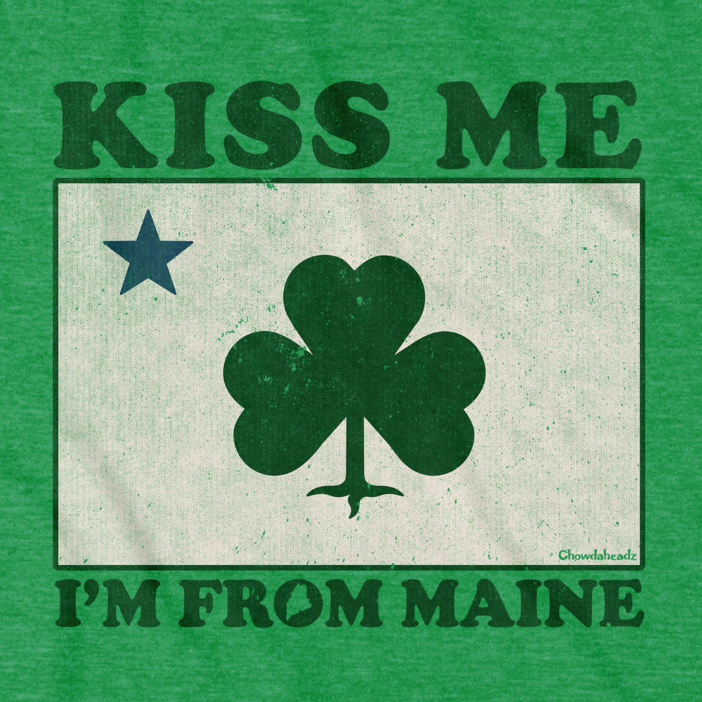 Kiss Me I'm From Maine Shamrock T-Shirt product image 2