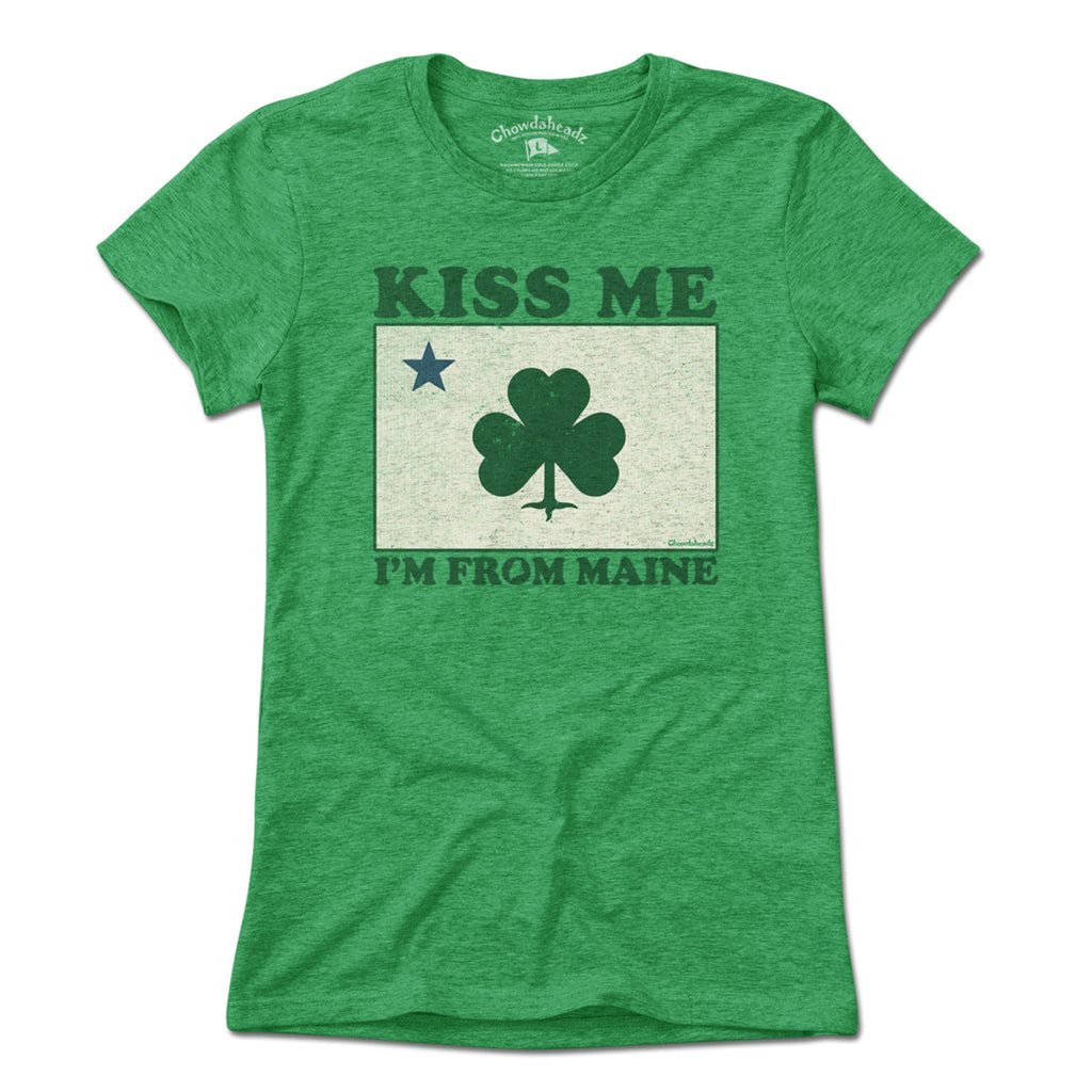 Kiss Me I'm From Maine Shamrock T-Shirt product image 6