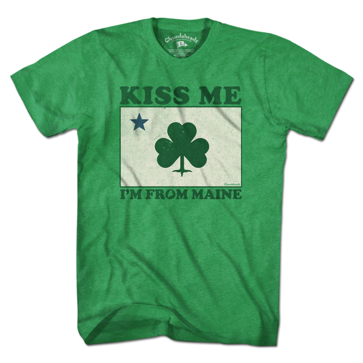 Kiss Me I'm From Maine Shamrock T-Shirt product image 1