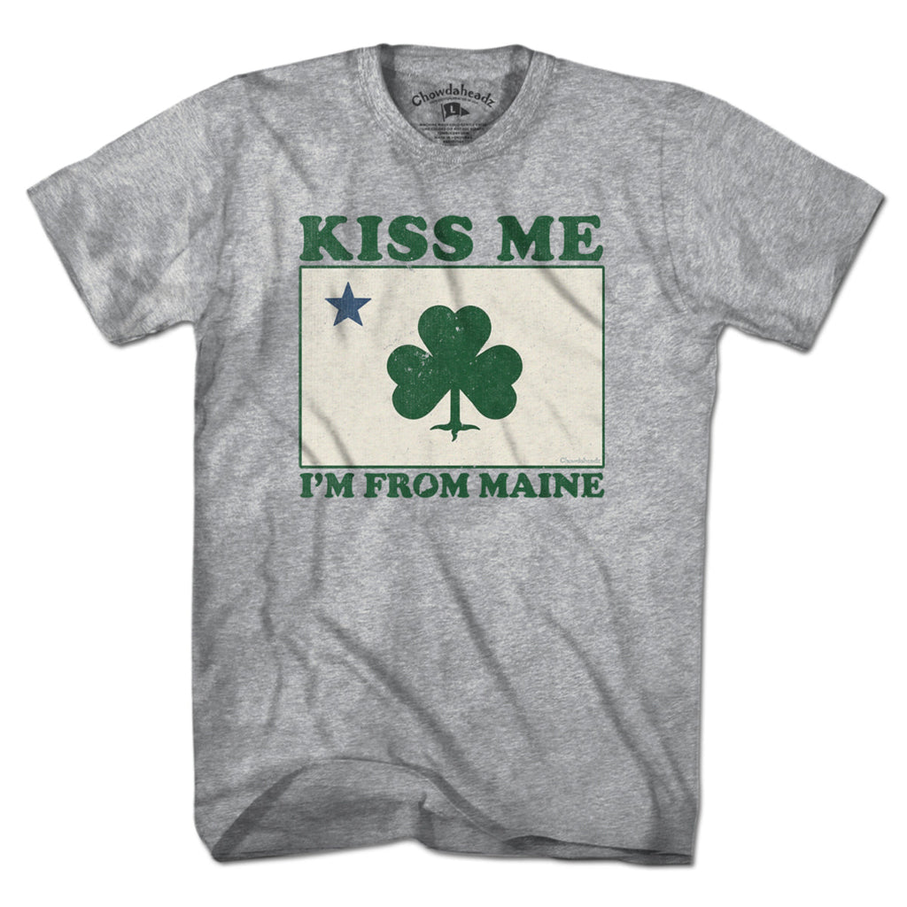Kiss Me I'm From Maine Shamrock T-Shirt product image 3