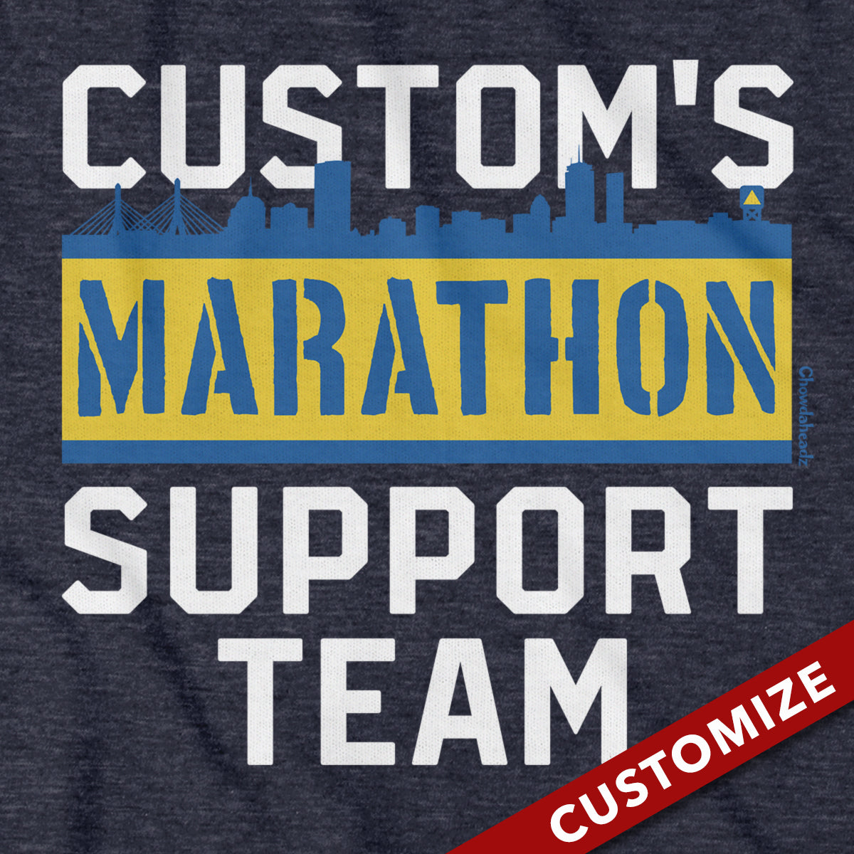 Custom Name's Marathon Support Team Hoodie product image 2