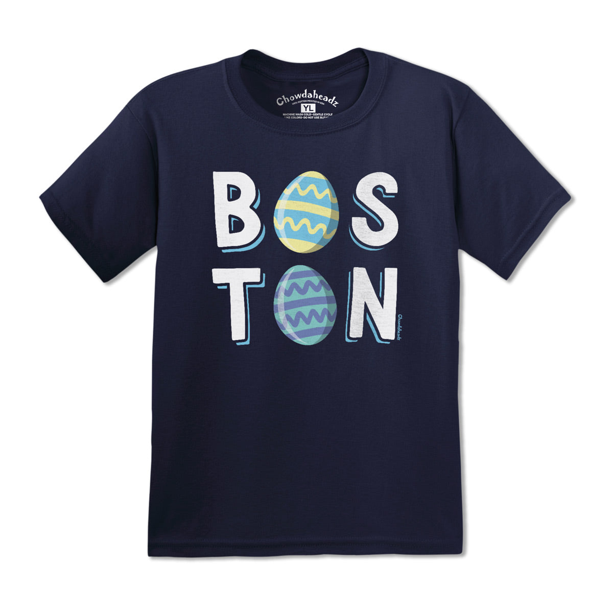 Boston Stacked Easter Eggs Youth T-Shirt product image 1