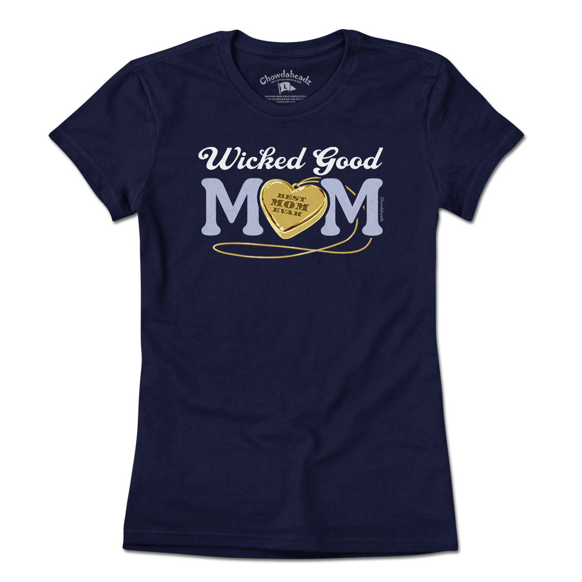 Wicked Good Mom Heart Pendant T-Shirt product image 1