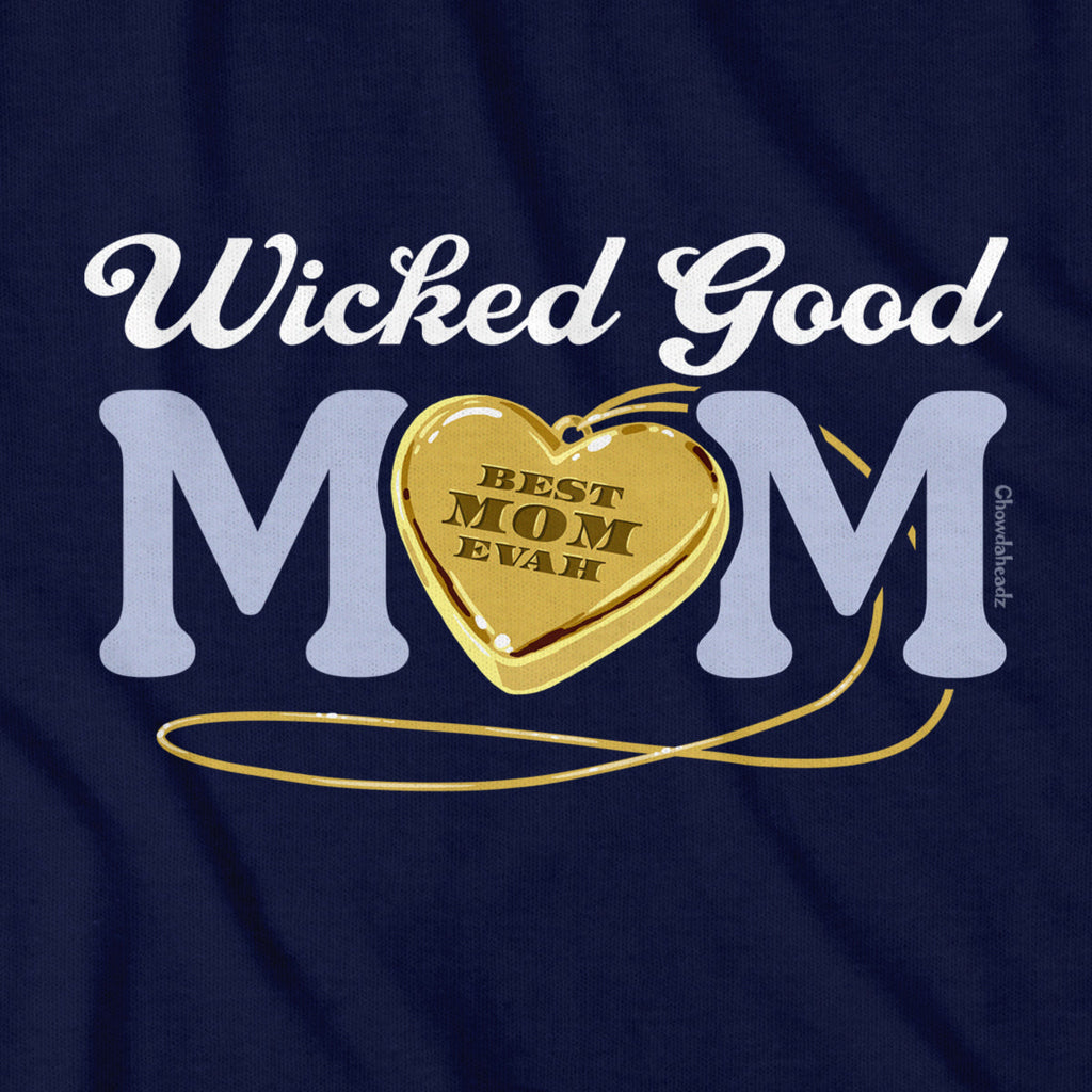 Wicked Good Mom Heart Pendant T-Shirt product image 2
