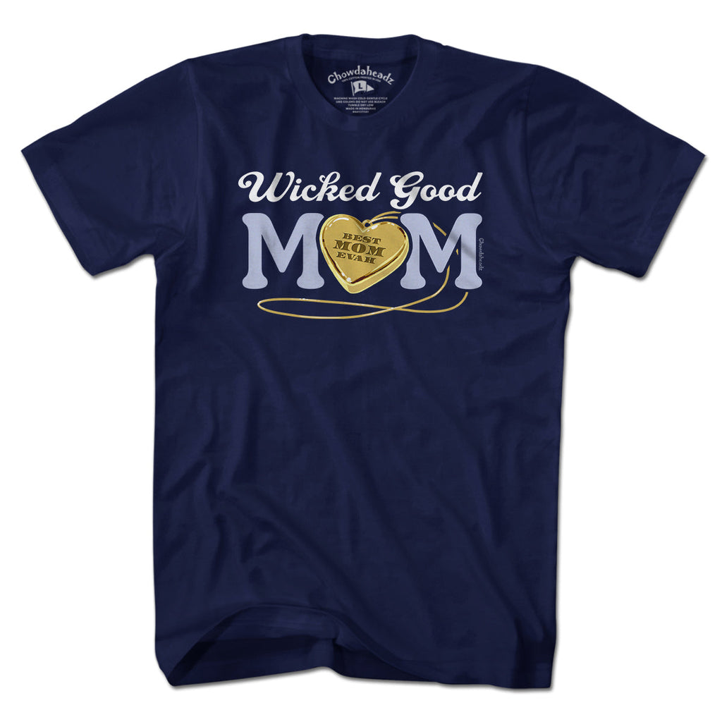 Wicked Good Mom Heart Pendant T-Shirt product image 3