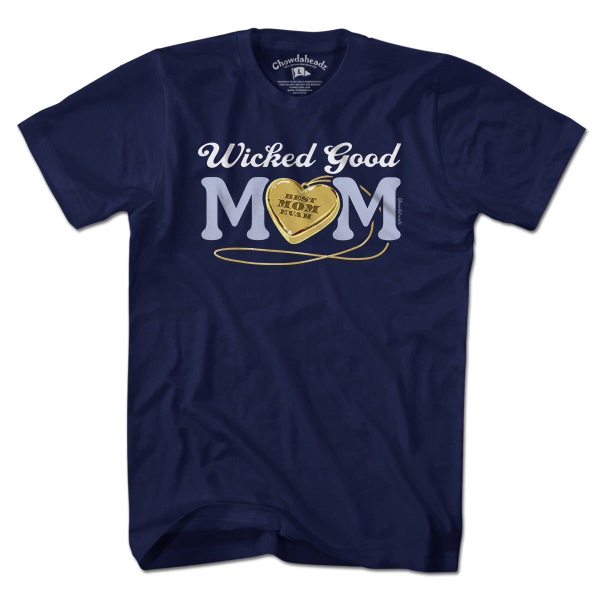 Wicked Good Mom Heart Pendant T-Shirt product image 3